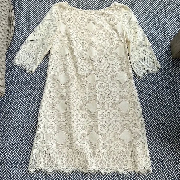 Eliza J ivory lace shift dress Eliza J ivory lace shift dress